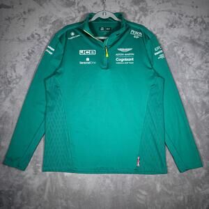 Aston Martin Cognizant F1 Team Green 1/4 Zip Pullover Size Large
